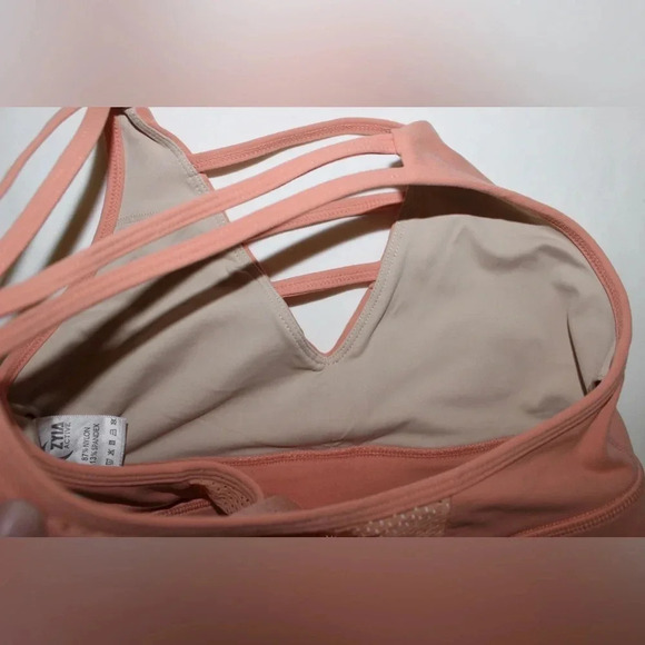 Women’s Zyia Active Grid Strappy Activewear Yoga Sports Bra Size Small - Picture 9 of 9